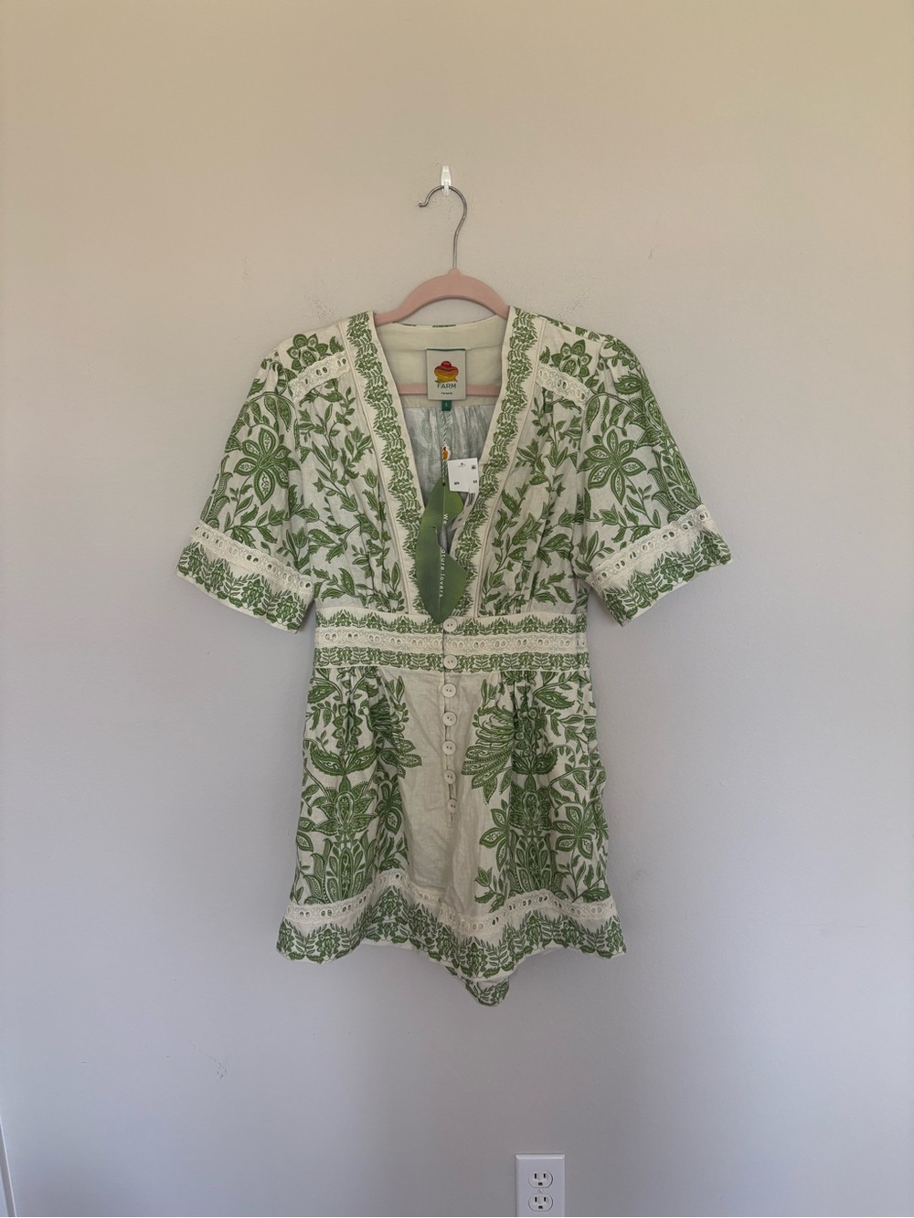 NWT Farm Rio Miranda Romper Small - Picture 6 of 7